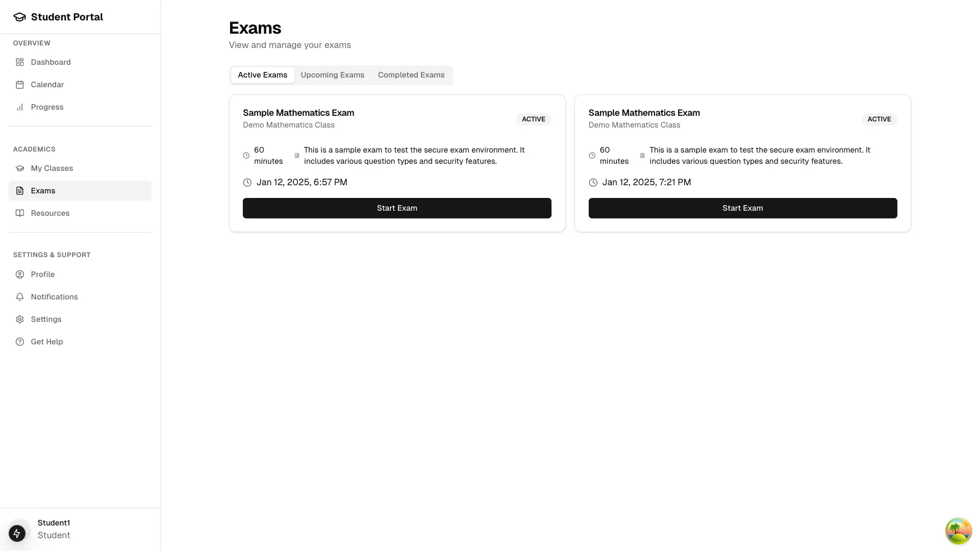 Exium – Secure Coding Exam Web App